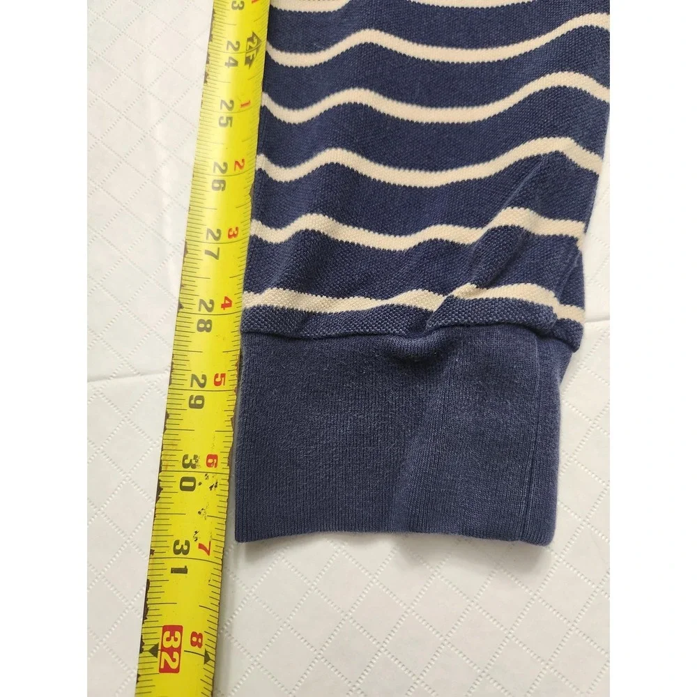 Polo Ralph Lauren Polo Shirt Mens XL Blue Striped Long Sleeve Cotton Casual